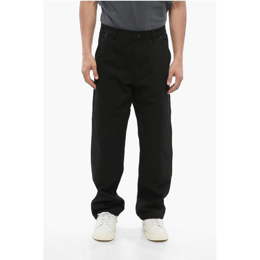 Cotton Pants with Embroidered Logo