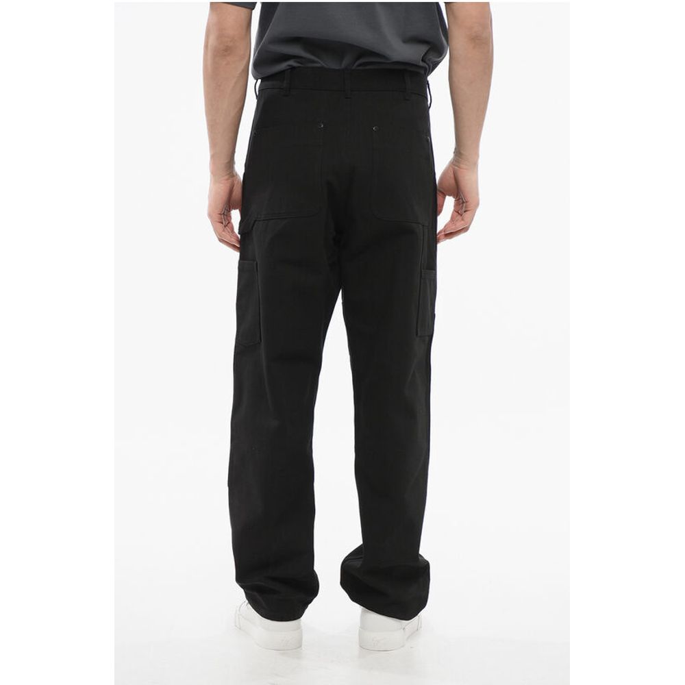 Cotton Pants with Embroidered Logo