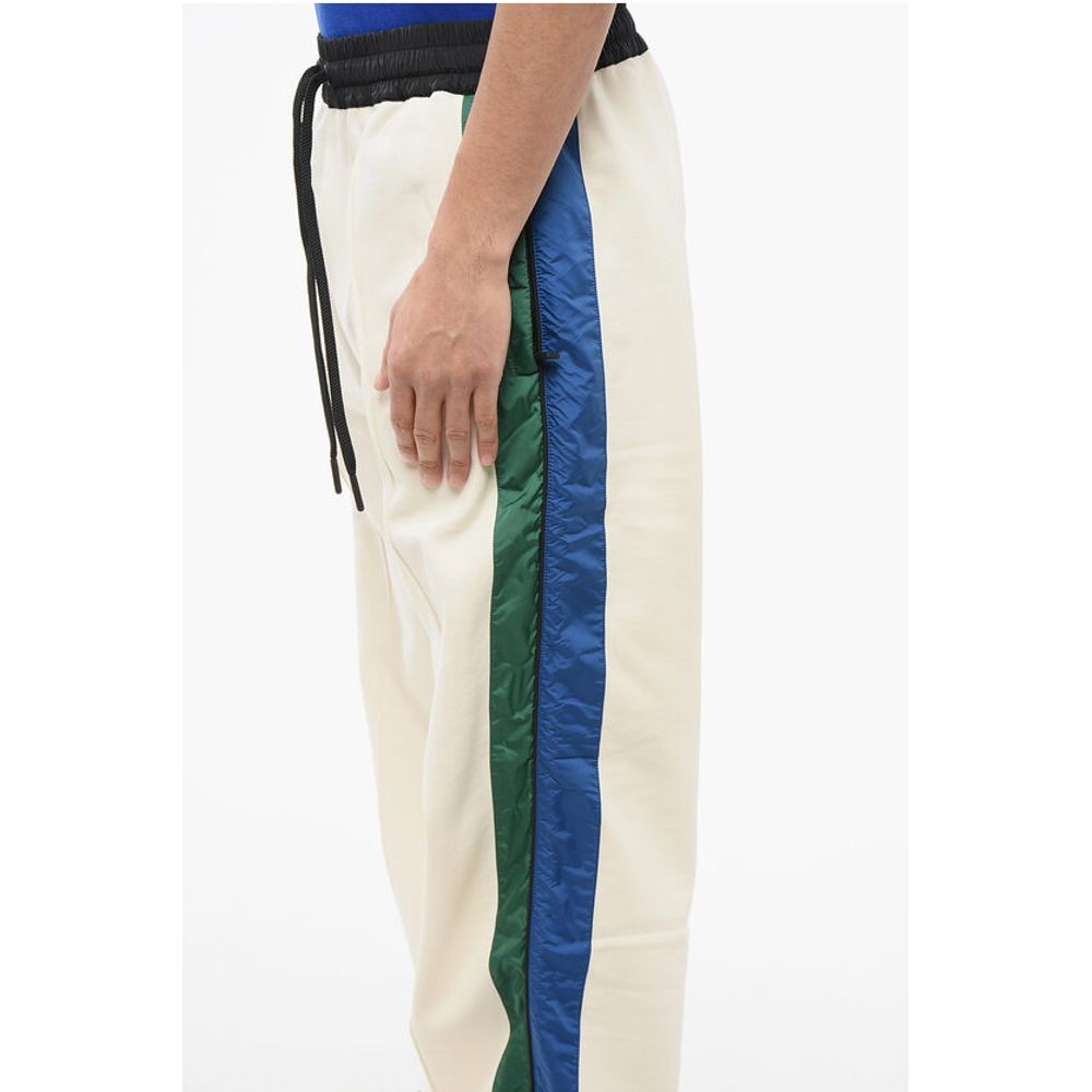GRENOBLE Fleeced Sweatpants with Side Nylon Constrating Band