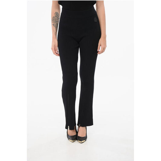 Ribbed Bootcut Leggings with Zipped Ankles