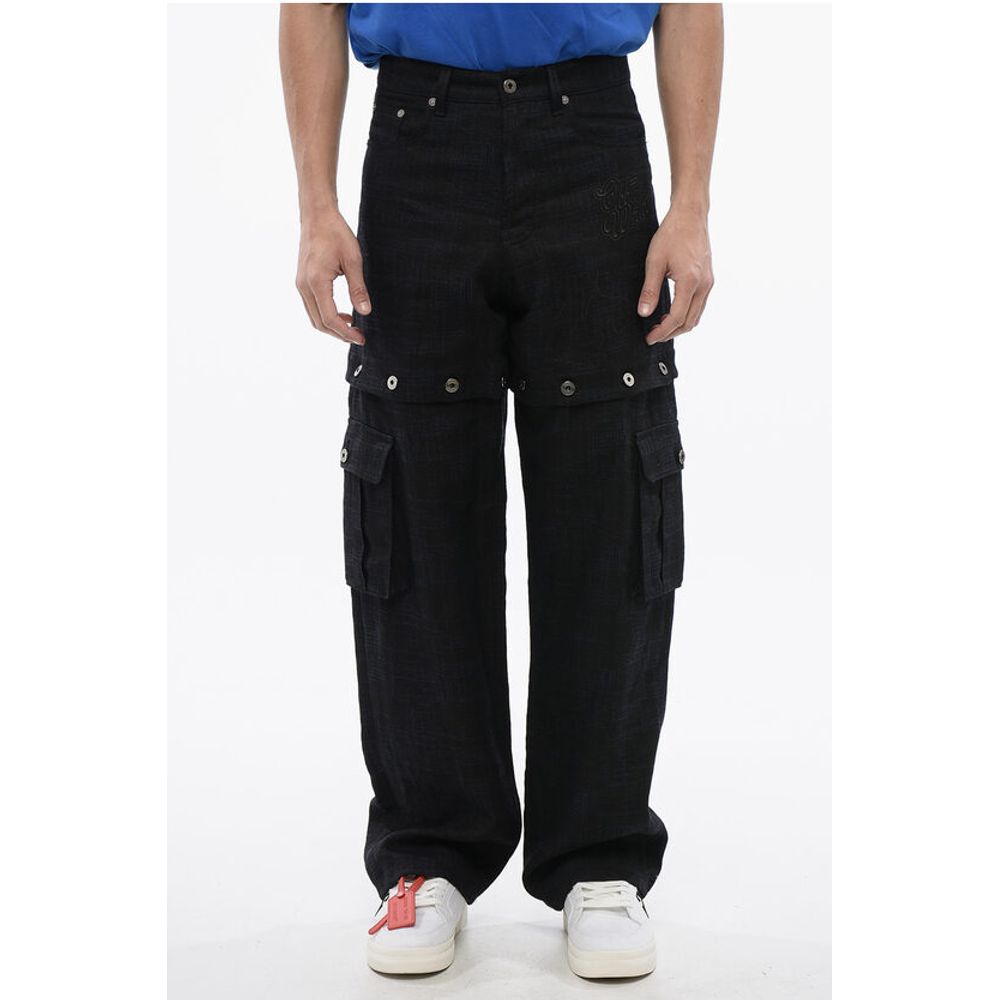 Linen 90SLOGO Pants with Modular Design