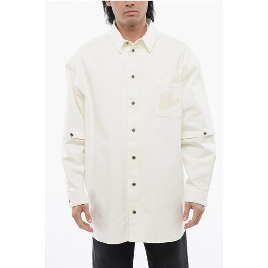 Denim Shirt With Removable Sleeve