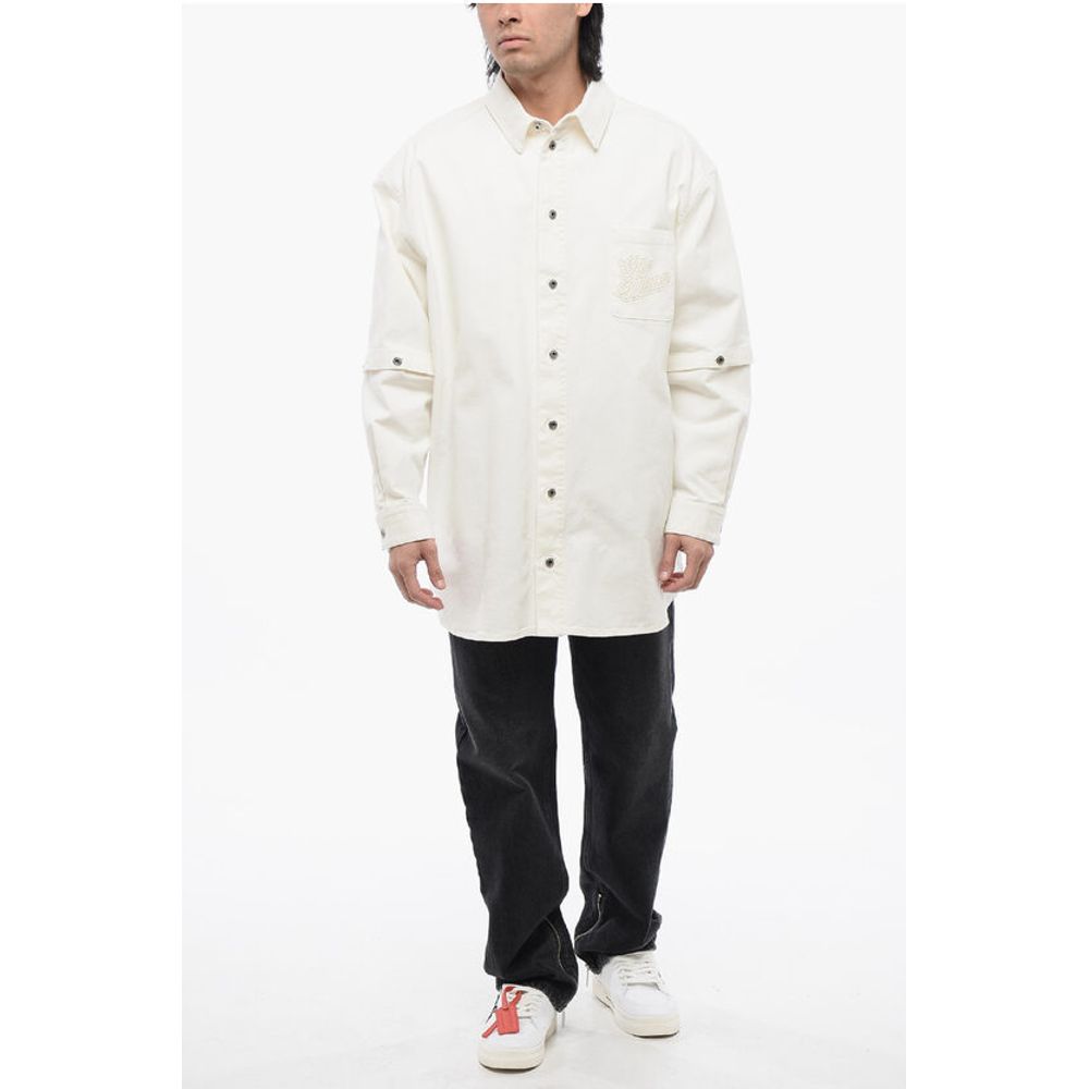 Denim Shirt With Removable Sleeve