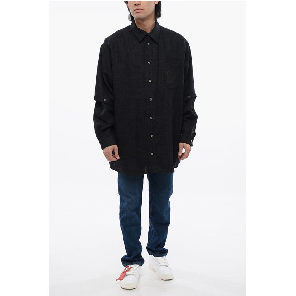 Linen Shirt With Removable Shirt