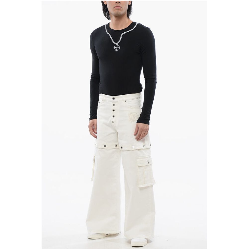 Baggy Fit Jeans With Embroidered Logo
