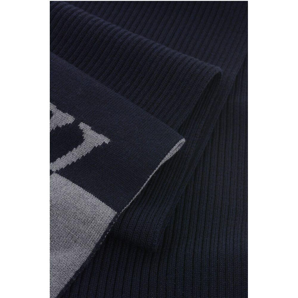 Two-Tone Virgin Wool Scarf with Fringes