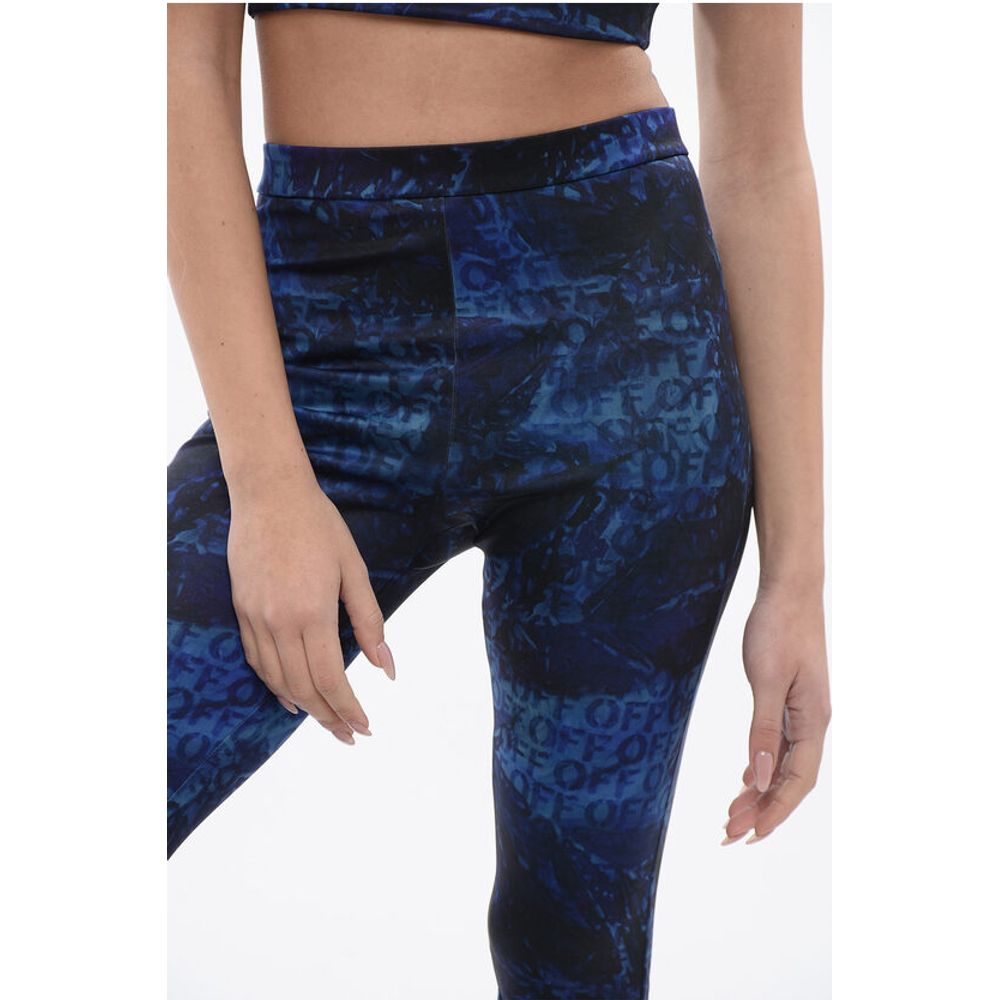 Printed Leggings With SIde Slits