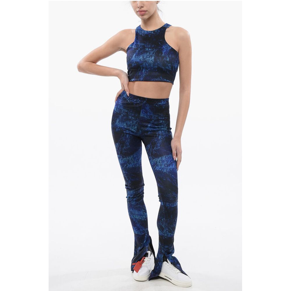 Printed Leggings With SIde Slits
