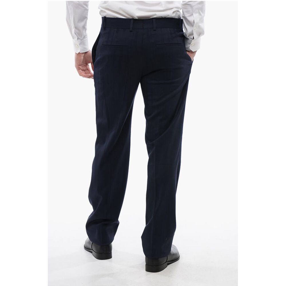 Jacquard Wool Blend SHIBORI Chinos Pants