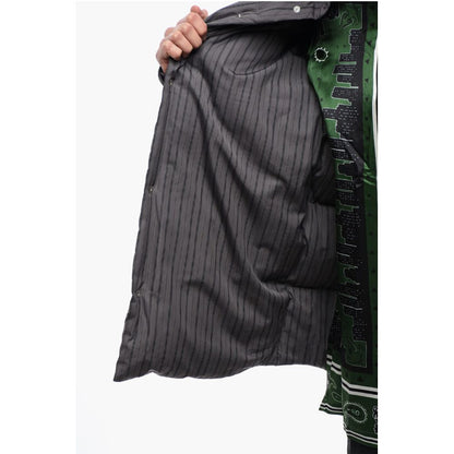 Pinstriped Cotton Padded Reversible Overshirt