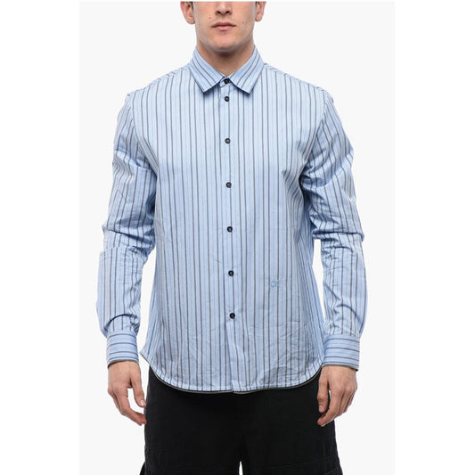 Blanced Striped ZIP AROUND Popeline Shirt