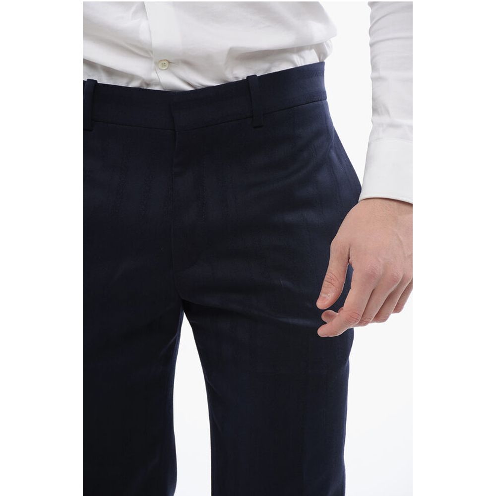 Jacquard Wool Blend SHIBORI Chinos Pants