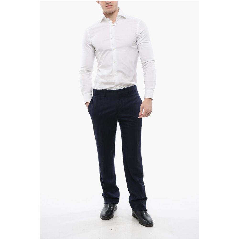 Jacquard Wool Blend SHIBORI Chinos Pants