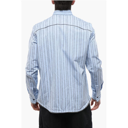 Blanced Striped ZIP AROUND Popeline Shirt