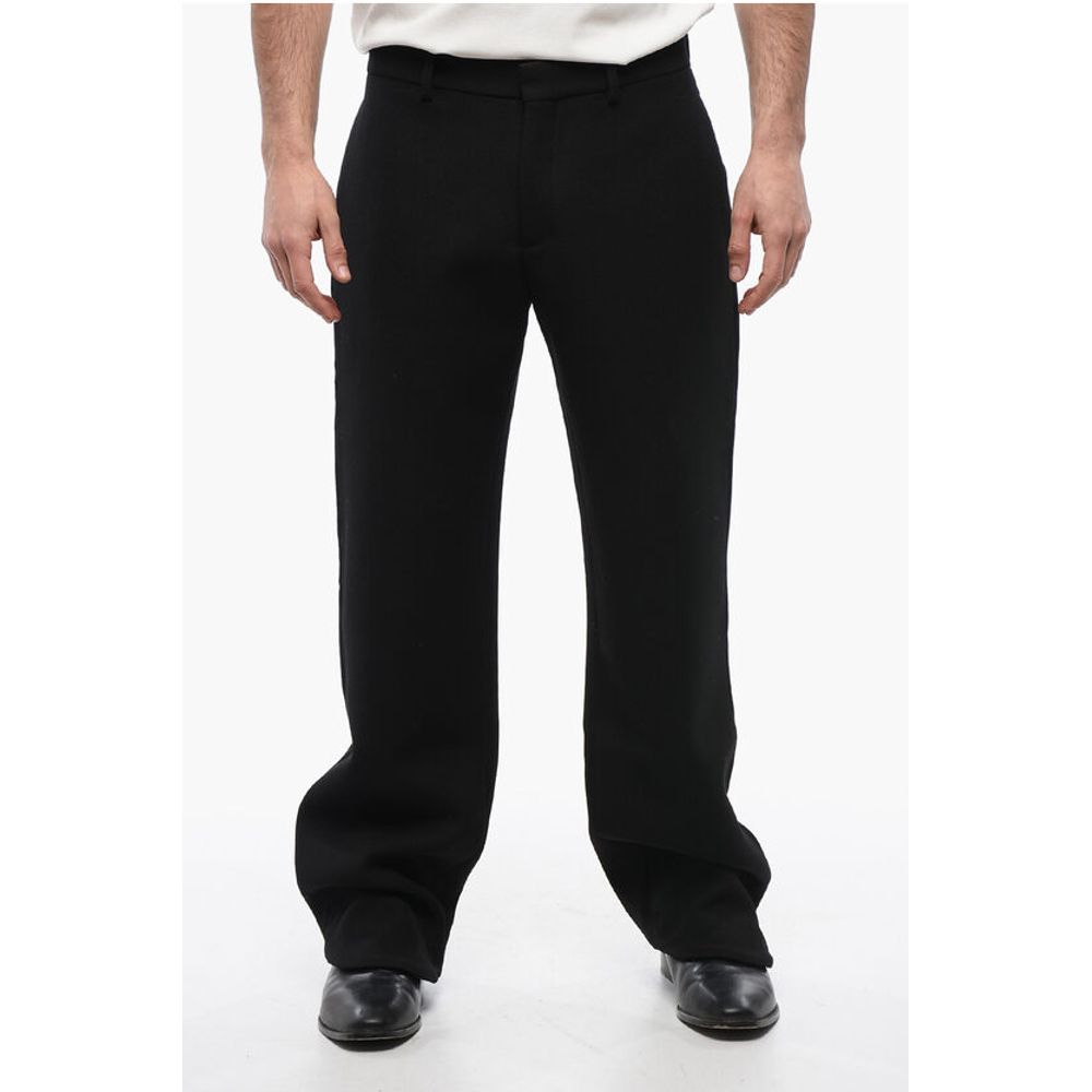 Wool Straight-Fit Pants