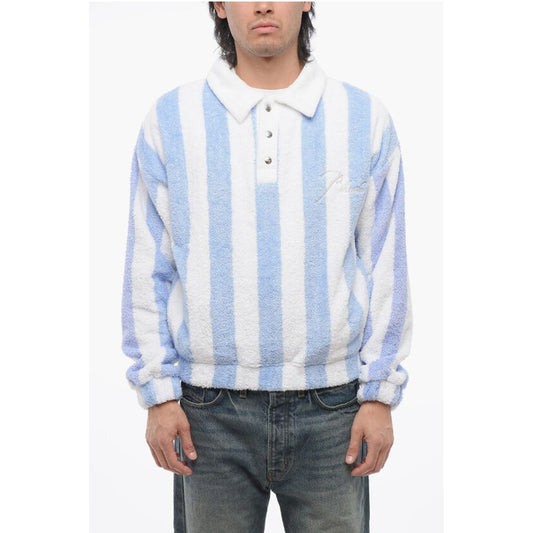 Awning Striped Terry Cotton 3-Buttons Sweatshirt