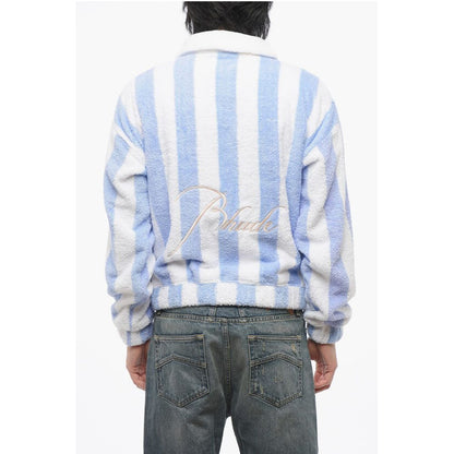 Awning Striped Terry Cotton 3-Buttons Sweatshirt