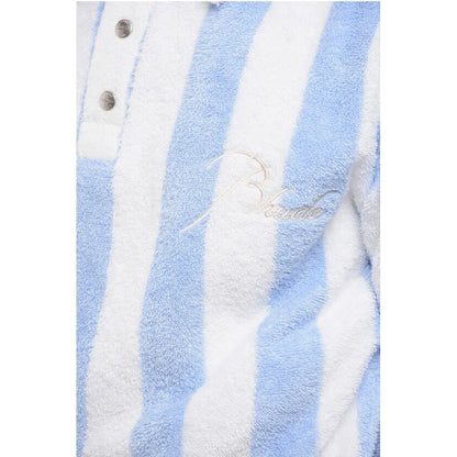 Awning Striped Terry Cotton 3-Buttons Sweatshirt