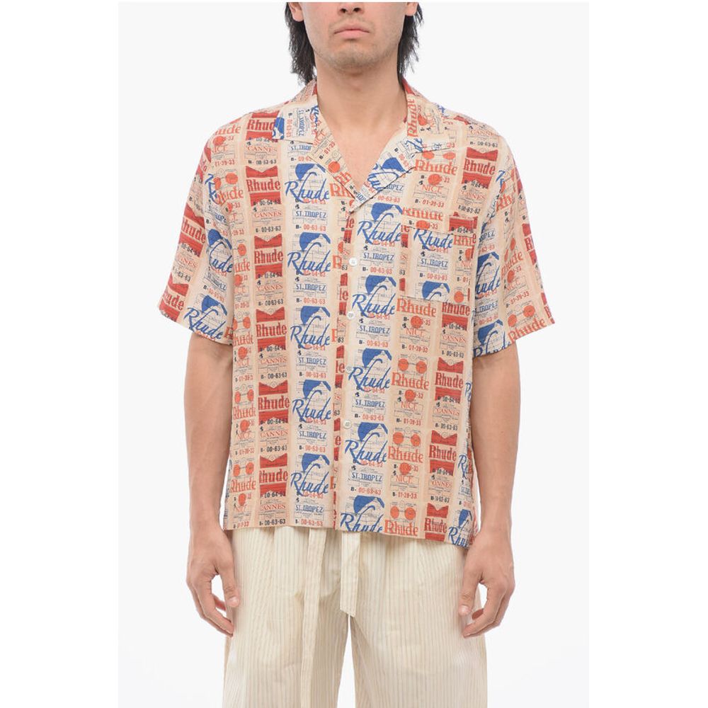 All-Over Printed Silk VOYAGE Shirt