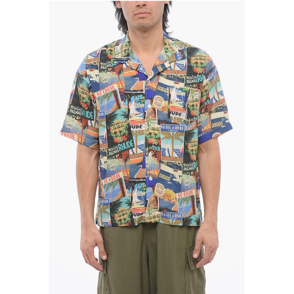 All-Over Printed Silk VOYAGE Shirt