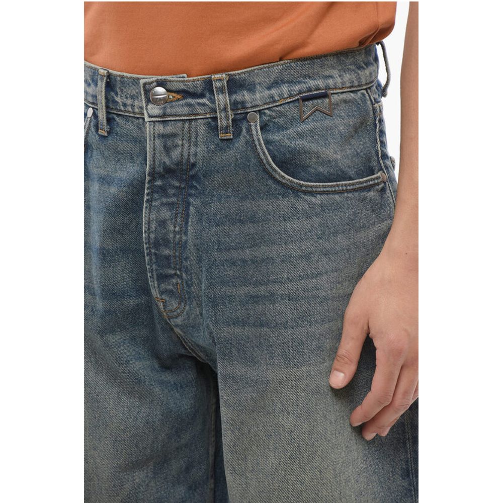 Regular Waist Vintage Effect Wide Leg Jeans 26cm