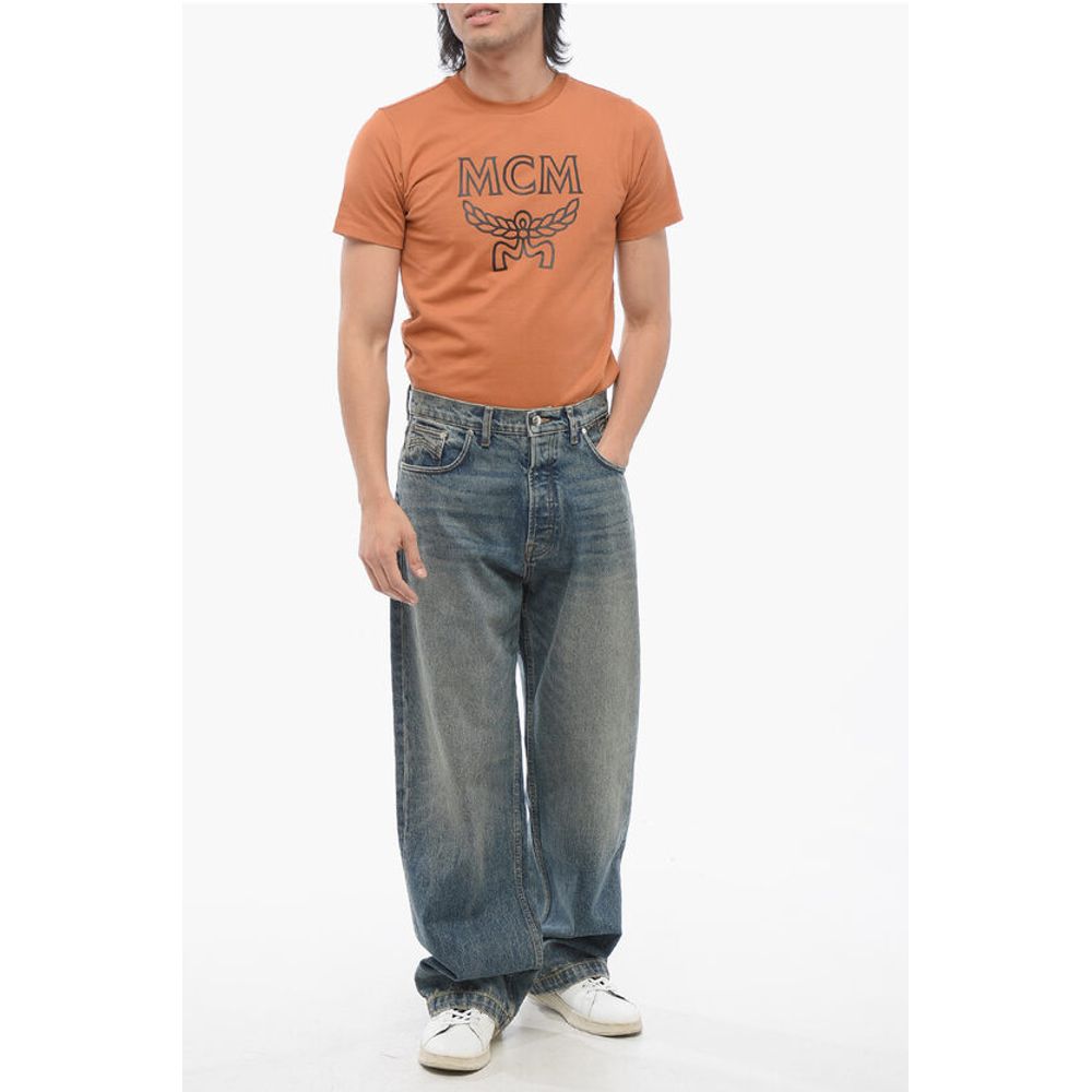 Regular Waist Vintage Effect Wide Leg Jeans 26cm