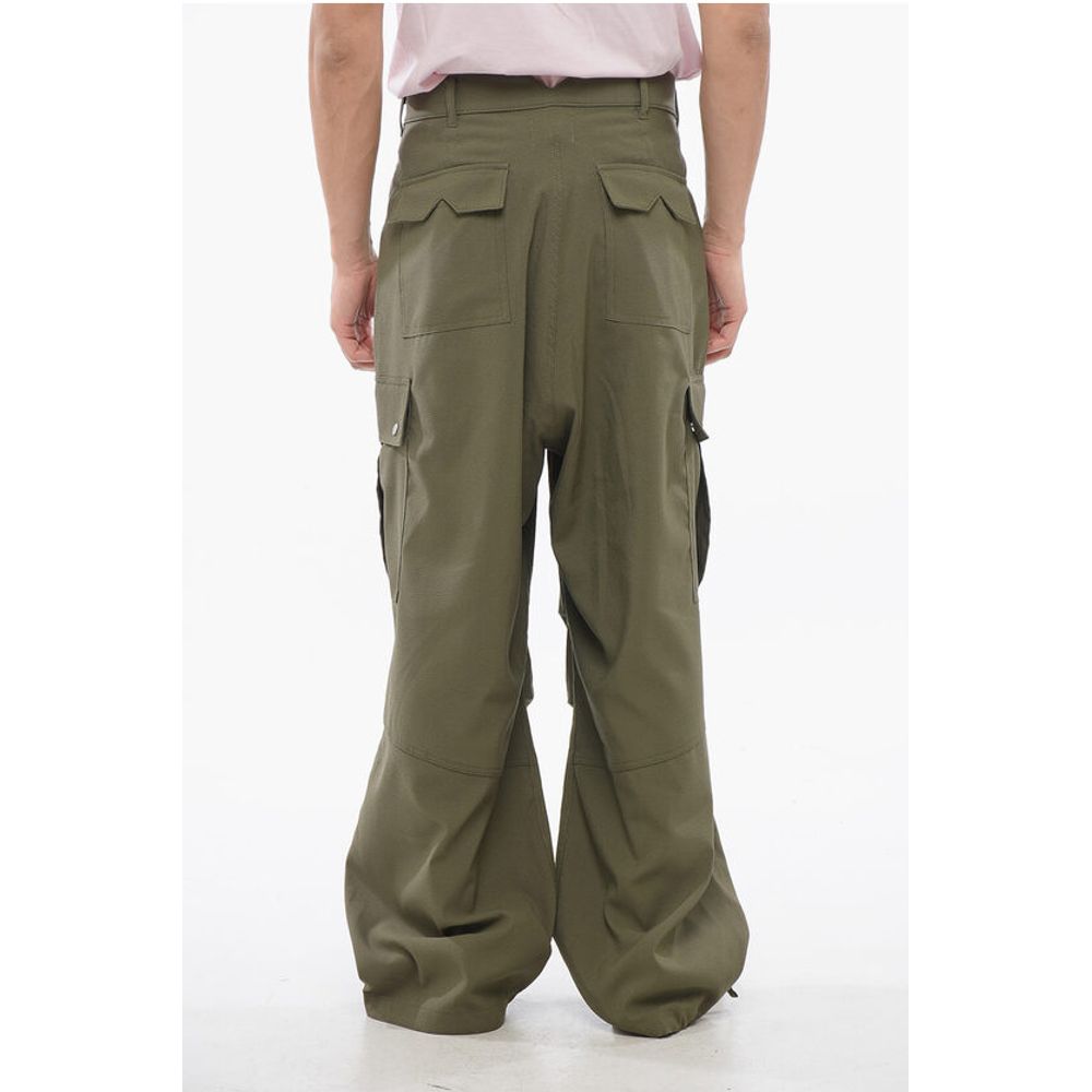Cotton Cargo Pants with Logo Buttons