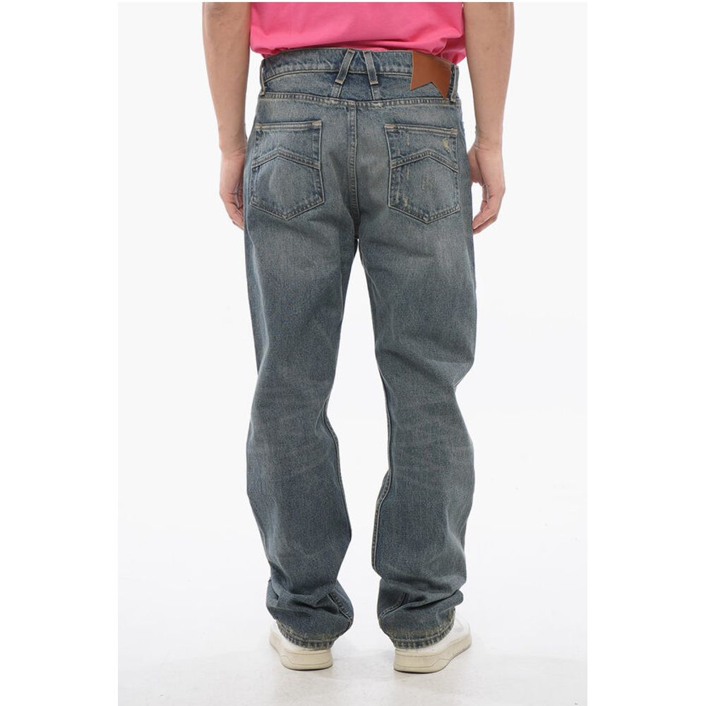 Dark Washed 90S Jeans with Belt Loops 22cm