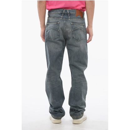 Dark Washed 90S Jeans with Belt Loops 22cm