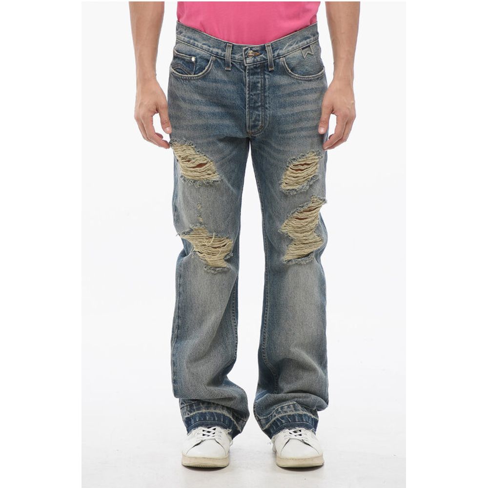 Frayed Hem Distressed Jeans 23cm