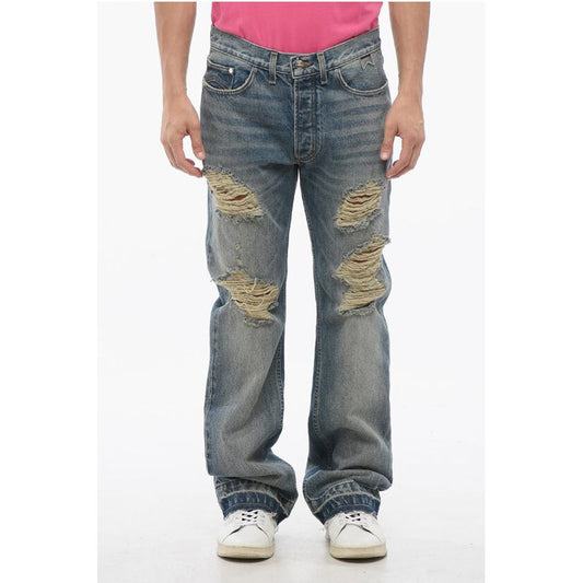 Frayed Hem Distressed Jeans 23cm
