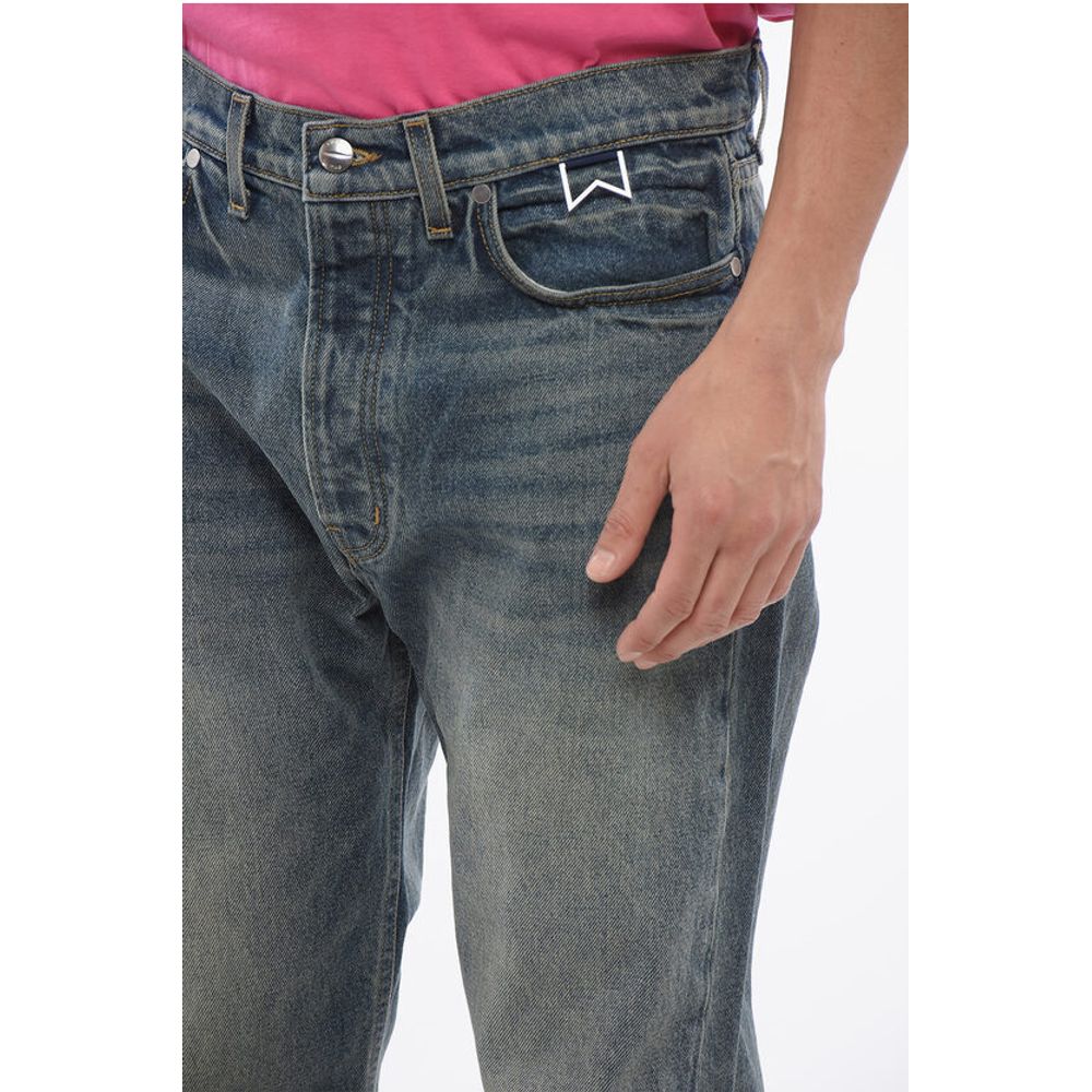 Dark Washed 90S Jeans with Belt Loops 22cm