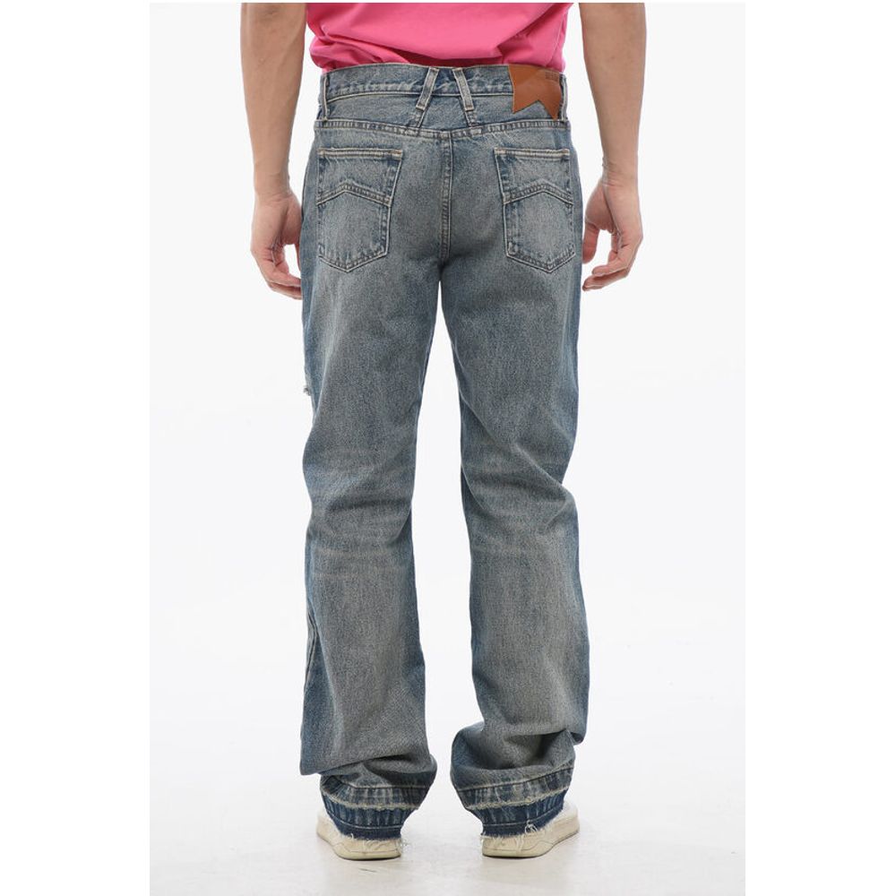 Frayed Hem Distressed Jeans 23cm