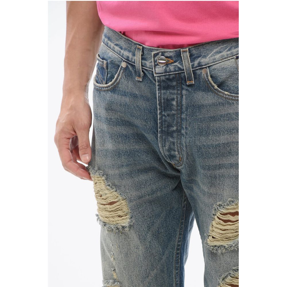 Frayed Hem Distressed Jeans 23cm