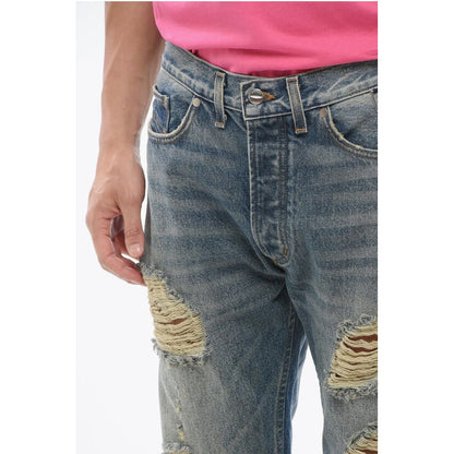Frayed Hem Distressed Jeans 23cm