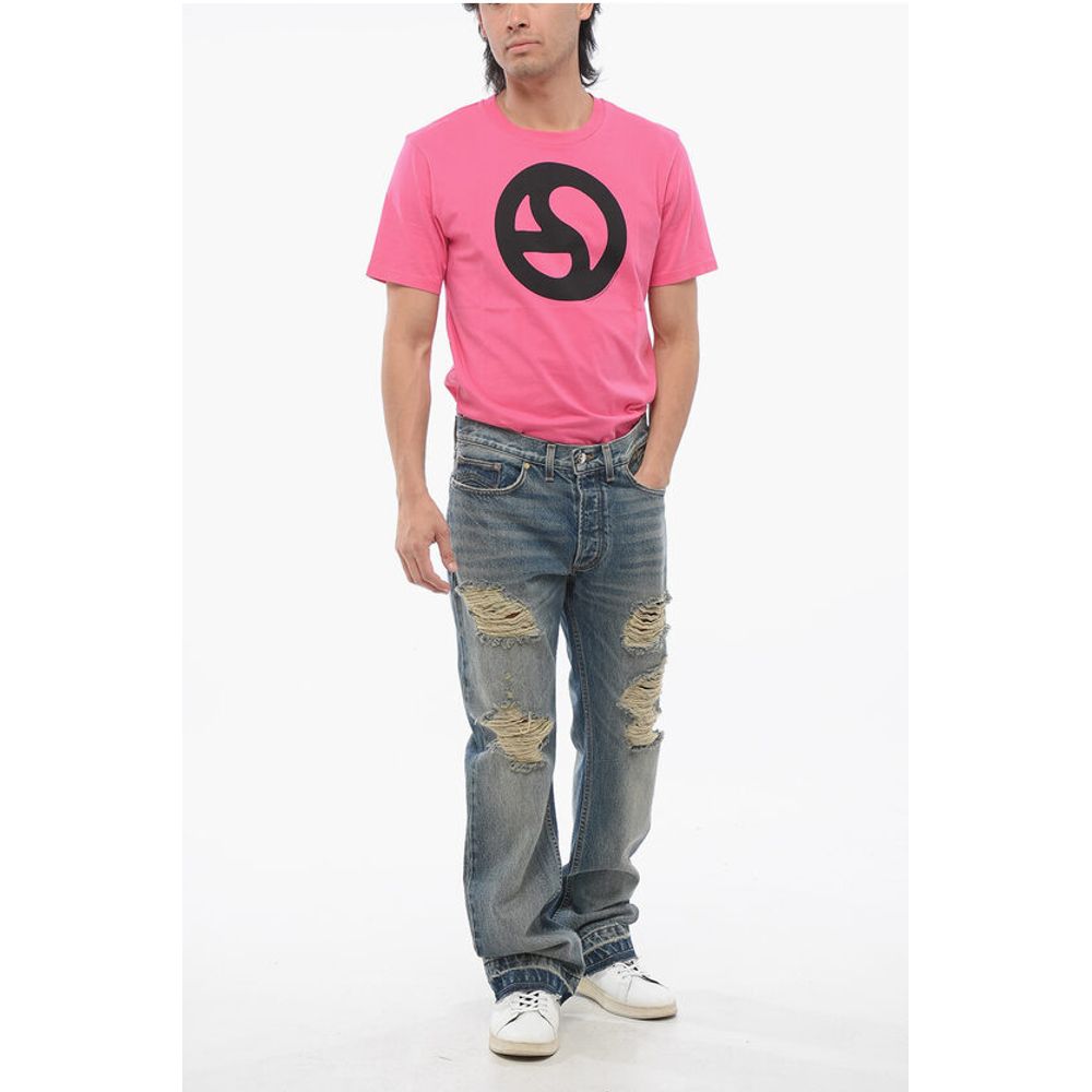 Frayed Hem Distressed Jeans 23cm