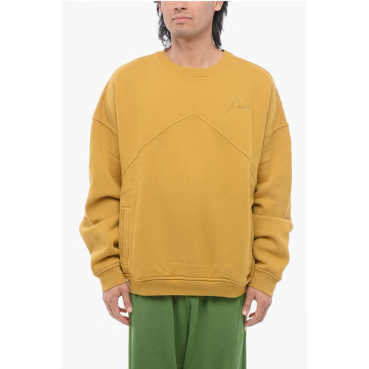 Fleeced-Cotton Crew-neck Sweatshirt with 2-Pockets