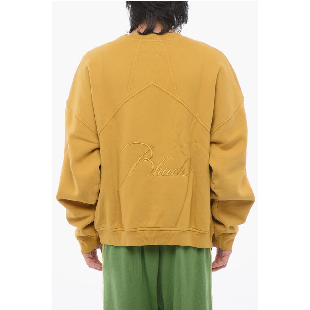 Fleeced-Cotton Crew-neck Sweatshirt with 2-Pockets