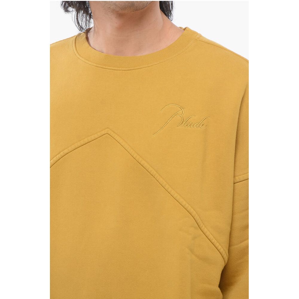Fleeced-Cotton Crew-neck Sweatshirt with 2-Pockets