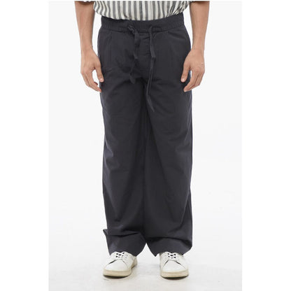 TEKLA Cotton Single Pleat Pants with Drawstring Waist