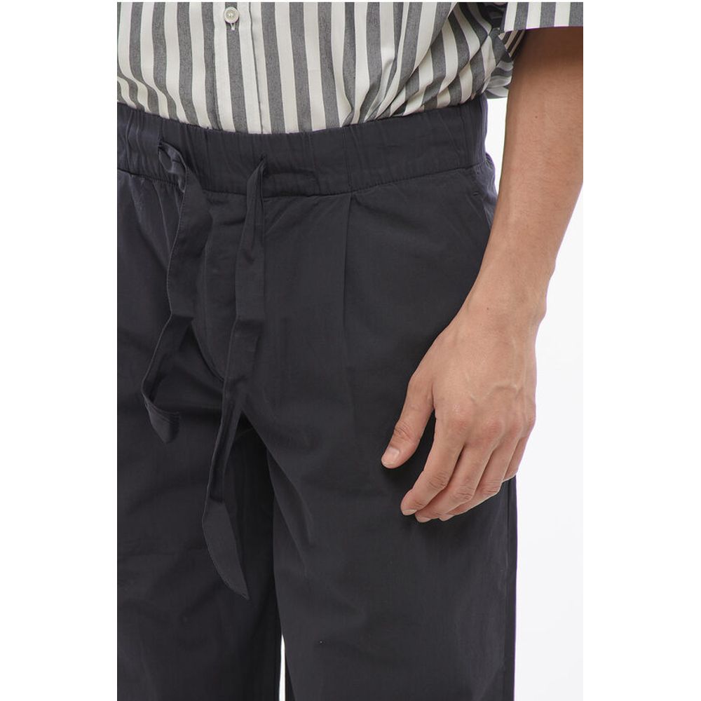 TEKLA Cotton Single Pleat Pants with Drawstring Waist
