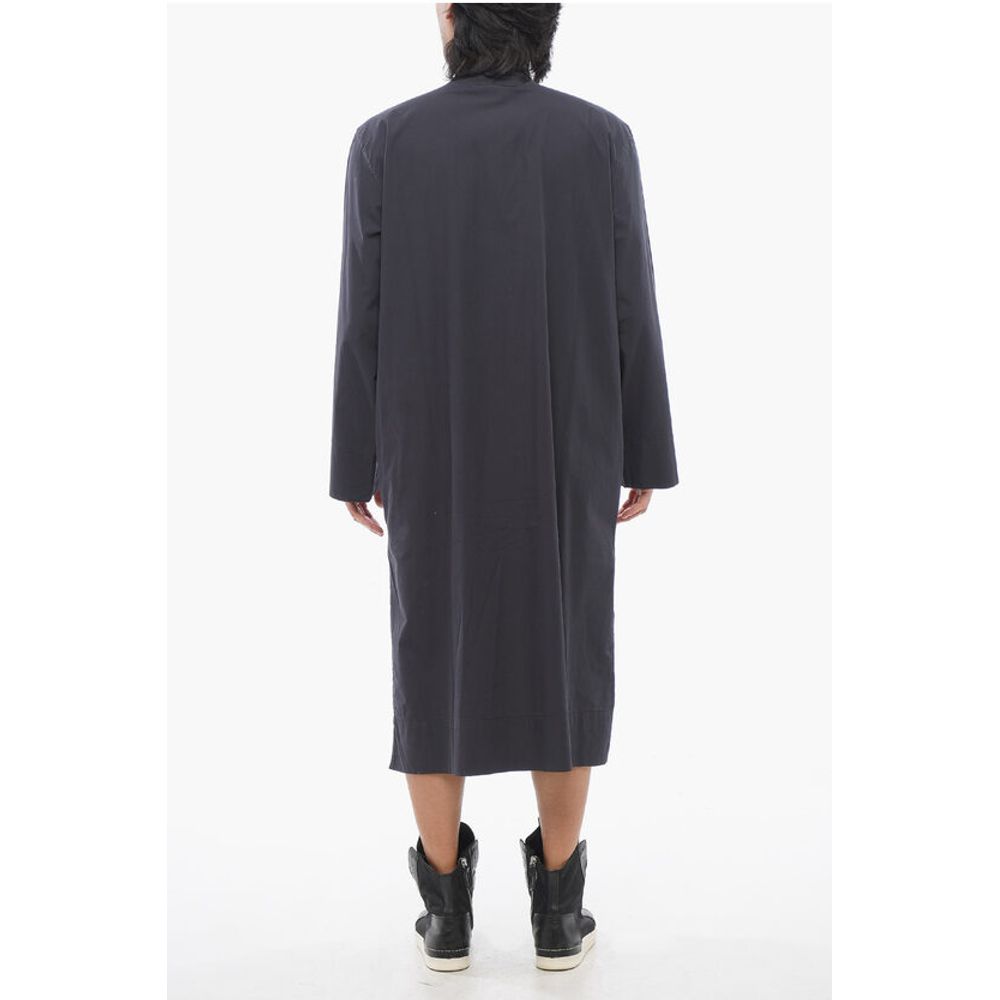TEKLA Cotton Poplin Maxi Shirt with Side Splits