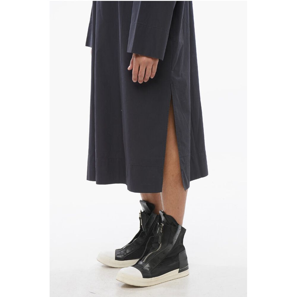 TEKLA Cotton Poplin Maxi Shirt with Side Splits