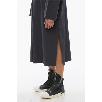 TEKLA Cotton Poplin Maxi Shirt with Side Splits