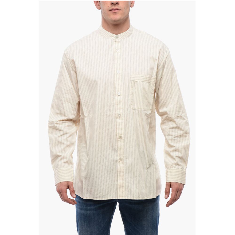 TEKLA Cotton Poplin Striped Shirt