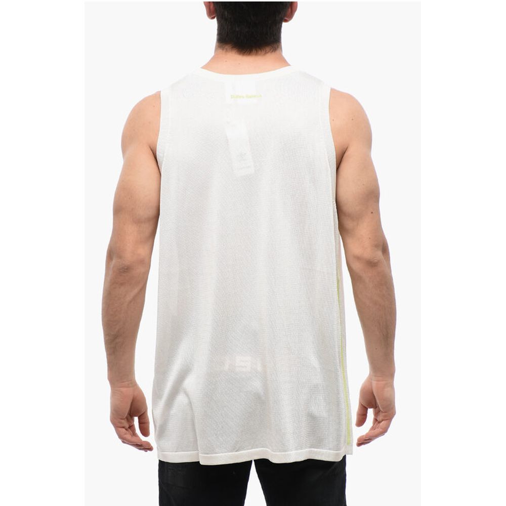 WALES BONNER Contrast Side Bands Tank Top with Rib Edges