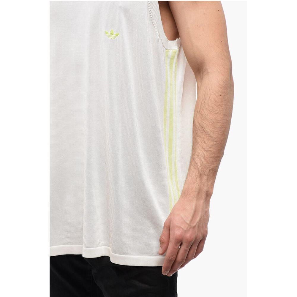 WALES BONNER Contrast Side Bands Tank Top with Rib Edges