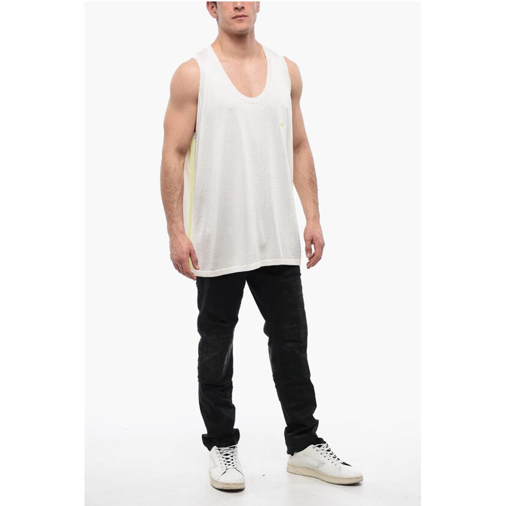 WALES BONNER Contrast Side Bands Tank Top with Rib Edges