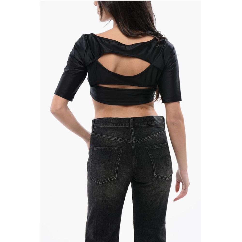 STELLA MCCARTNEY Cropped Top with Contrast Logo