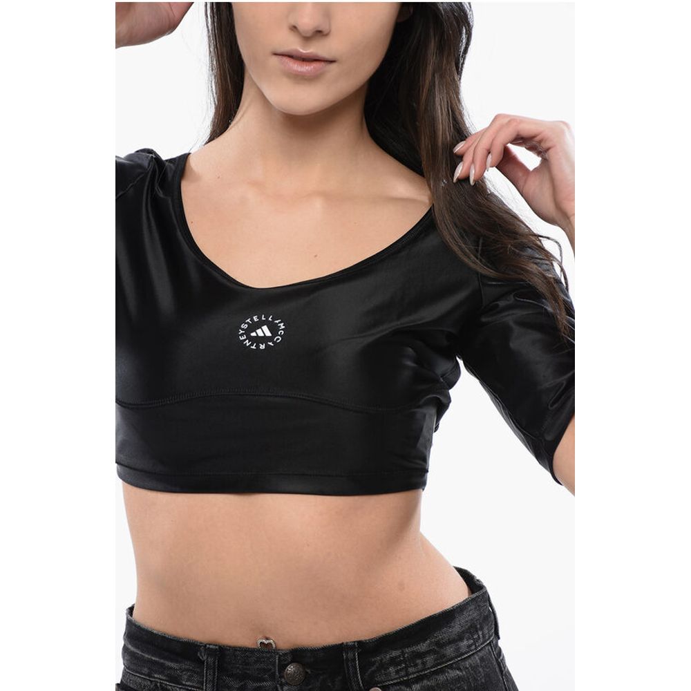 STELLA MCCARTNEY Cropped Top with Contrast Logo